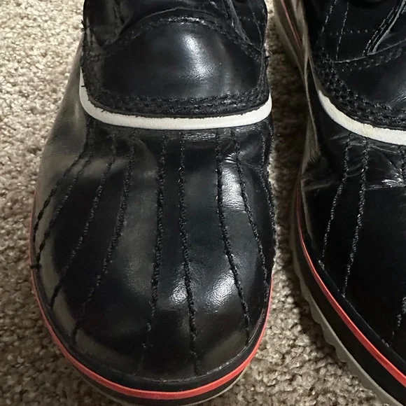 Sorel Tofino Cate Waterproof Quilted Women’s Winter Boots - Black & Coral, Sz 9 - Picture 7 of 7